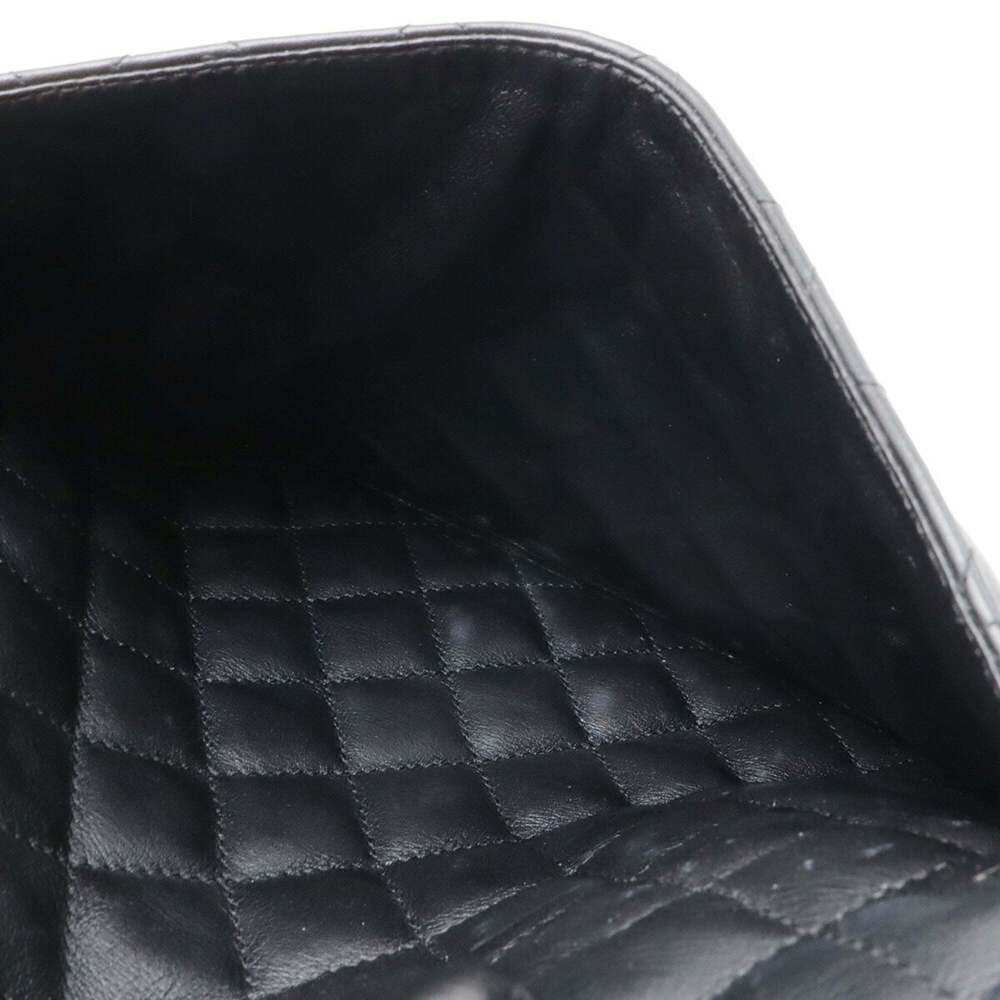 CHANEL Black Leather Logo Shoulder Bag - Picture 9 of 10